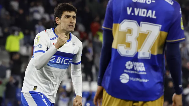Justo Giani se anotó con un doblete en la UC ante Everton.