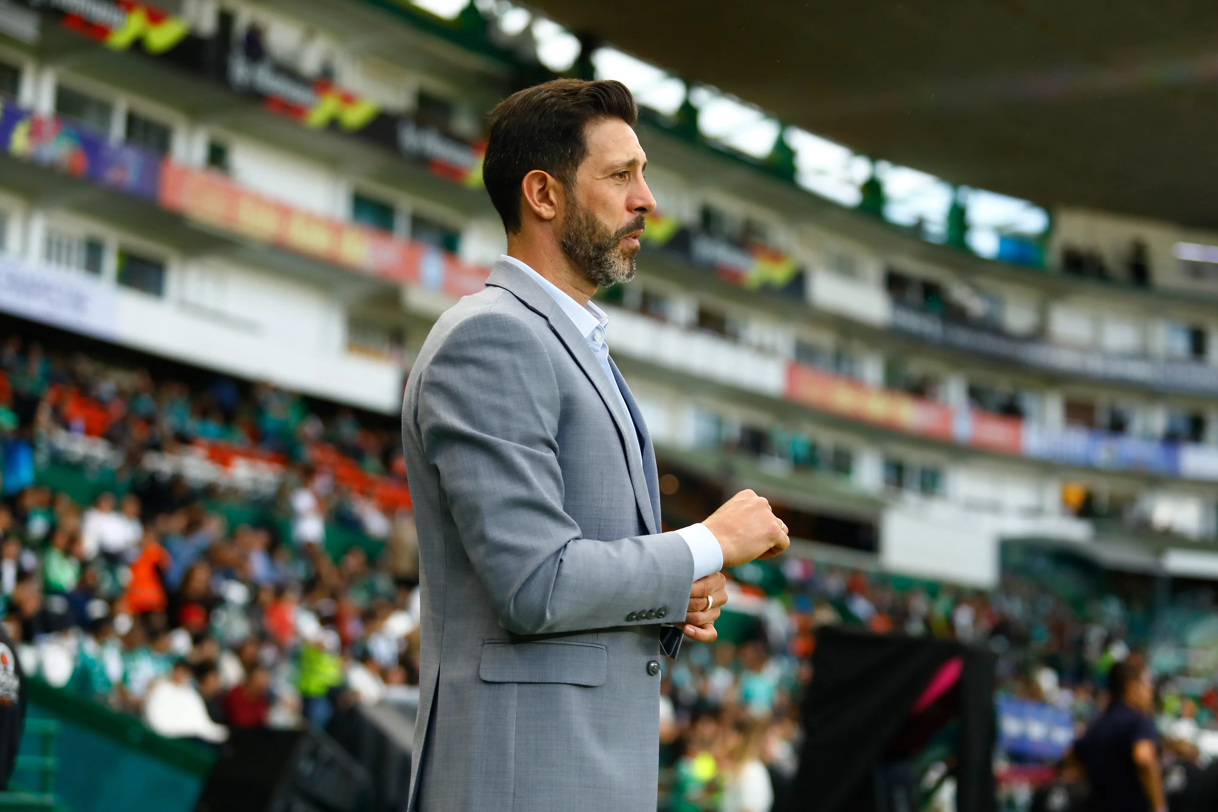 Jorge Bava, el DT de Nacional de Uruguay. (Leopoldo Smith/Getty Images).