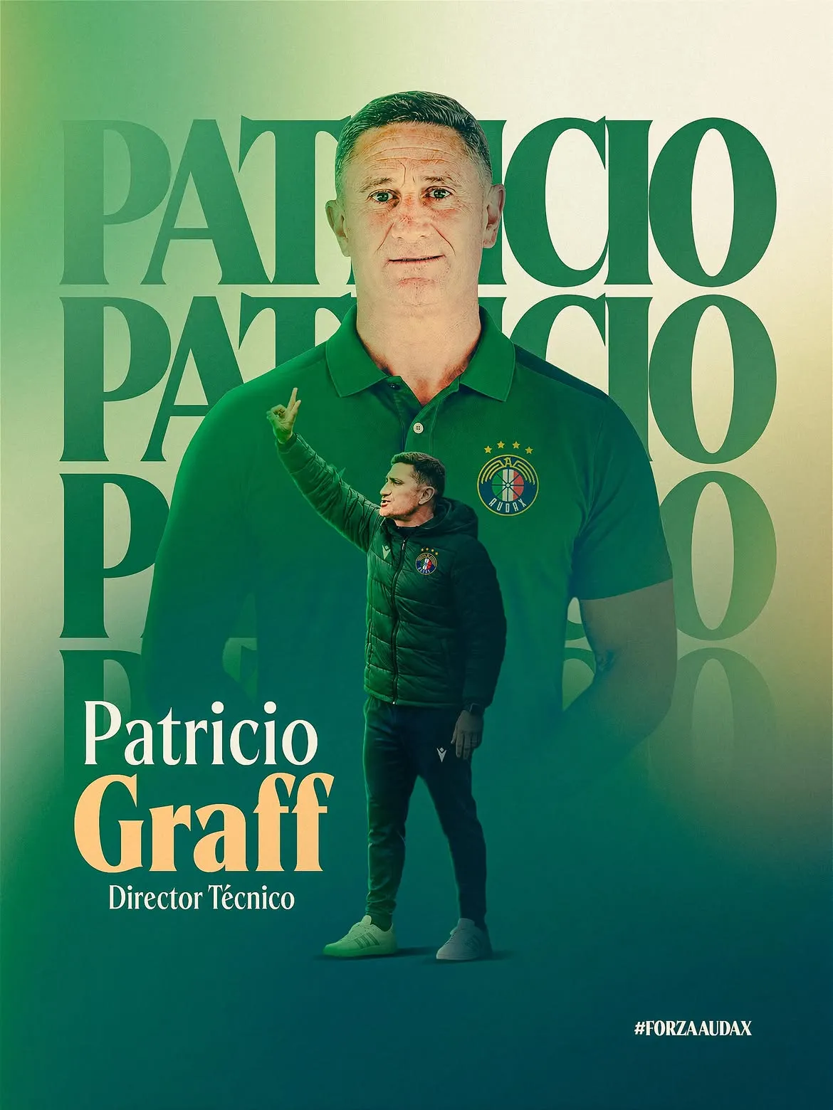 Con esta imagen Patricio Graff fue oficializado como flamante nuevo DT de Audax Italiano.