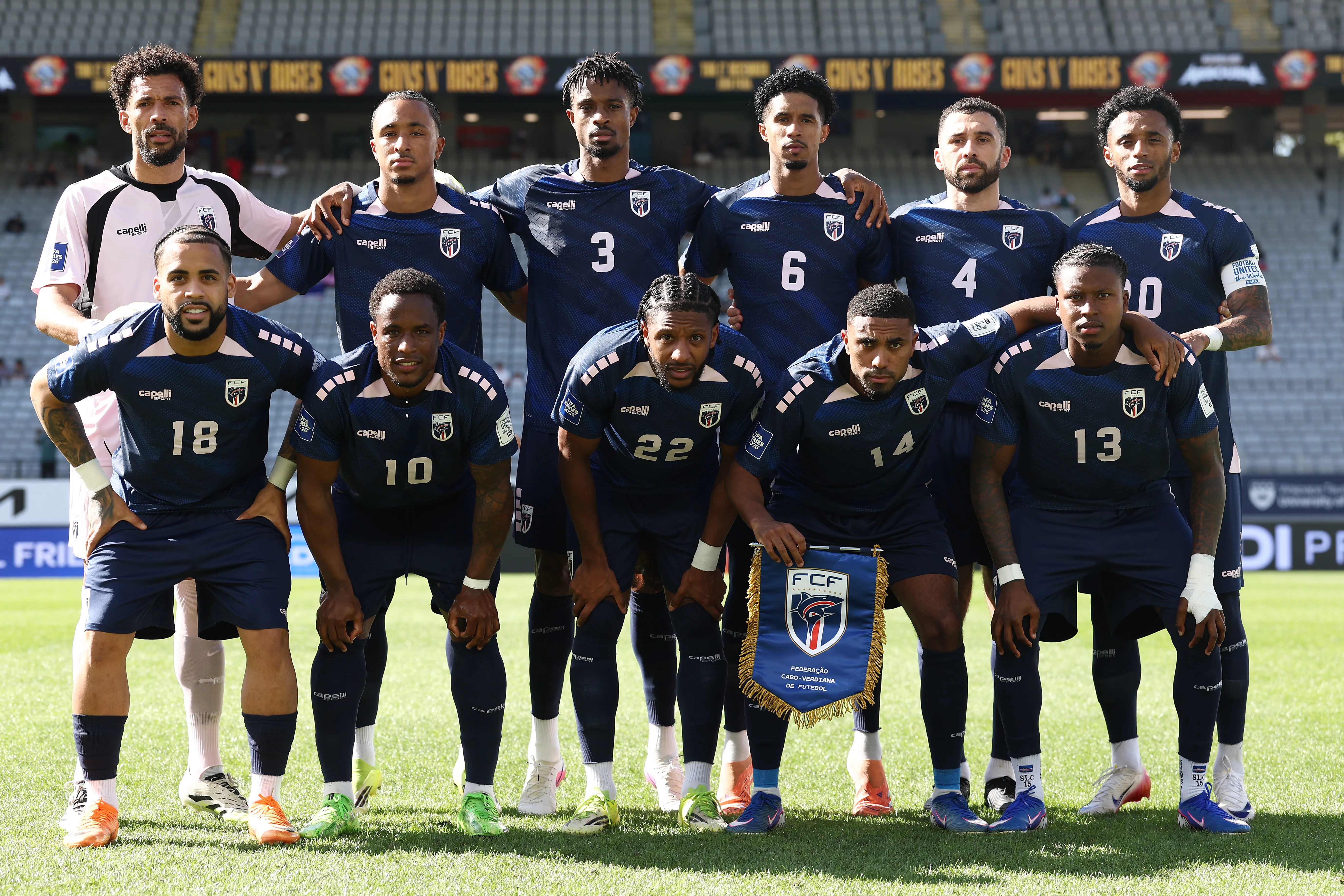 Gran parte de los jugadores de Cabo Verde que perdieron con Chile ahora enfrentarán a Argentina en el Mundial 2026. Foto: Getty Images.