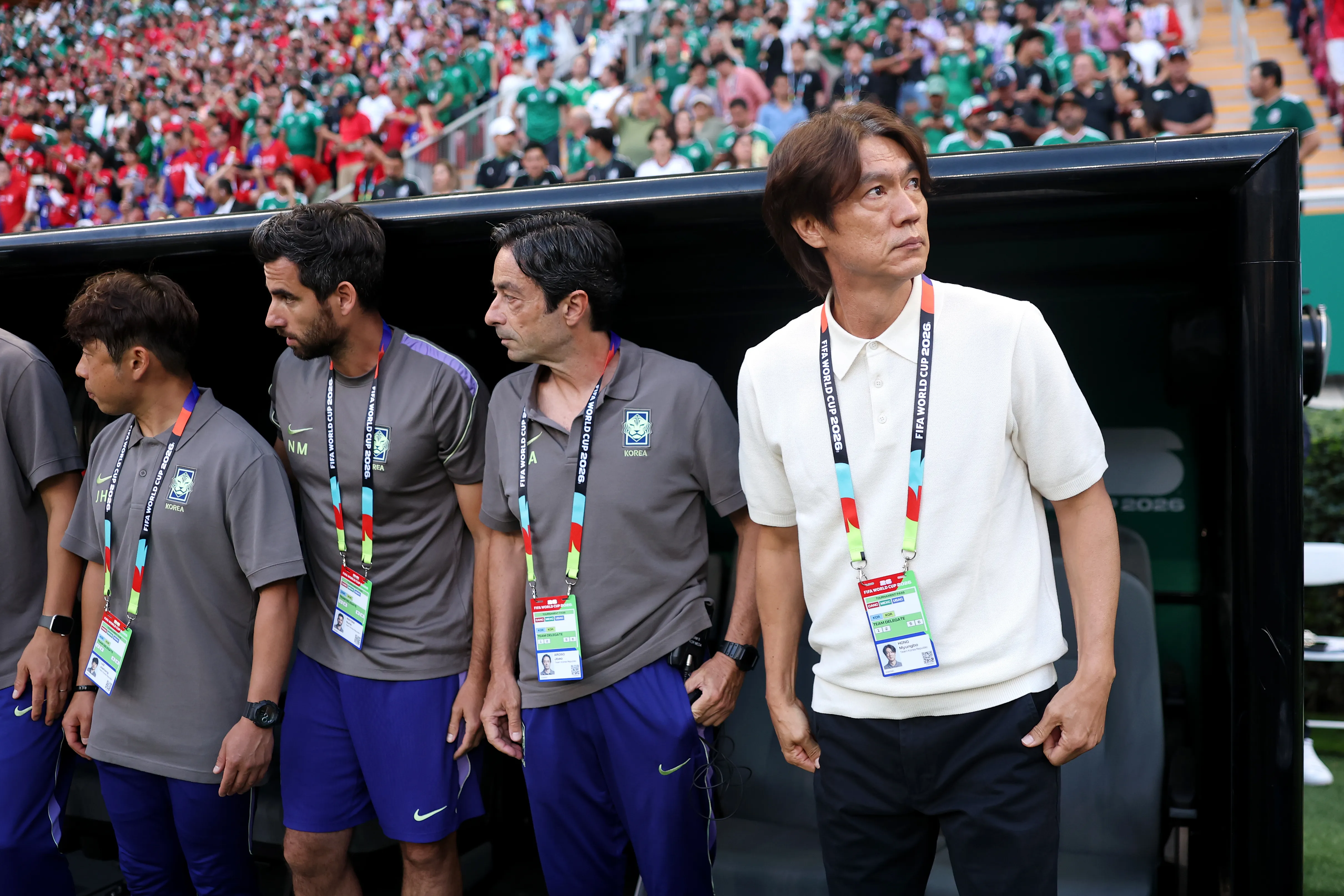 Hong Myung-bo tuvo un decepcionante Mundial 2026 con Corea del Sur. | Foto: Getty Images.