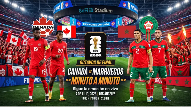 Canadá y Marruecos buscan un lugar en cuartos del Mundial 2026.