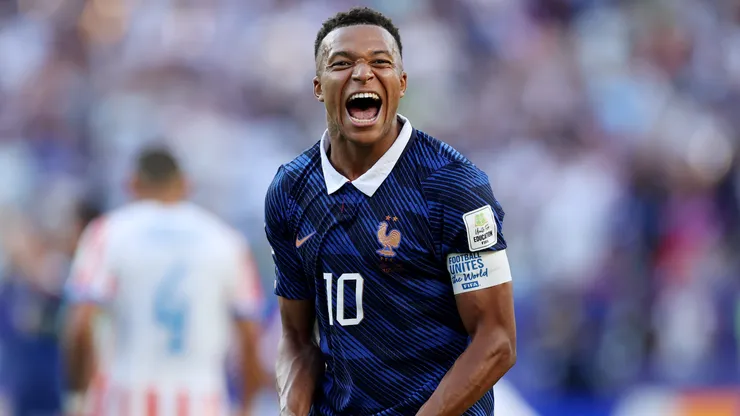 Kylian Mbappé celebró así su gol ante la Albirroja.