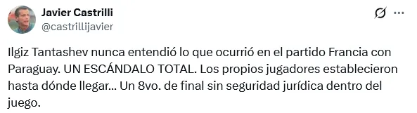 El comentario de Castrilli.