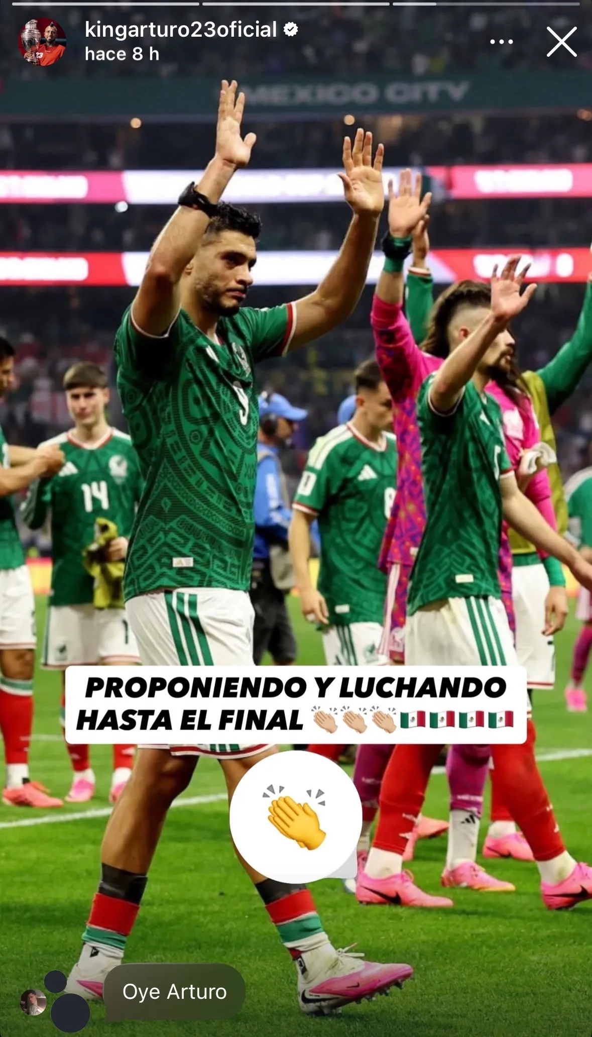 Así despidió Arturo Vidal a México del Mundial 2026. Foto: Instagram.