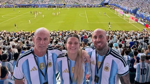 El ex artillero en el último duelo de Argentina.
