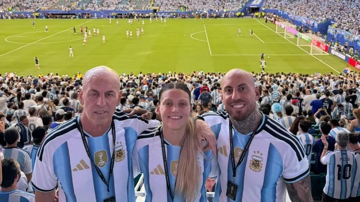 El ex artillero en el último duelo de Argentina.