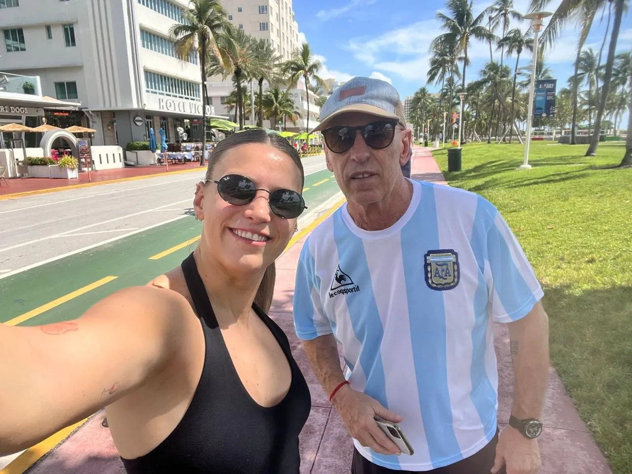 Carlos Gustavo De Luca con la Albiceleste