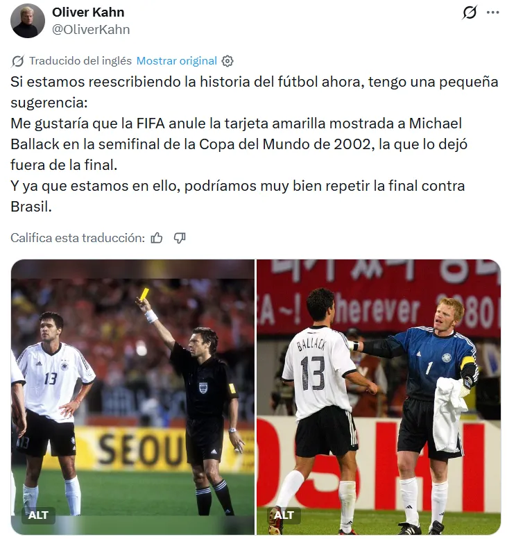 El ácido comentario de Ballack contra Infantino, la FIFA y Donald Trump.