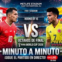 Minuto a minuto: Suiza y Colombia definen el último cupo a cuartos