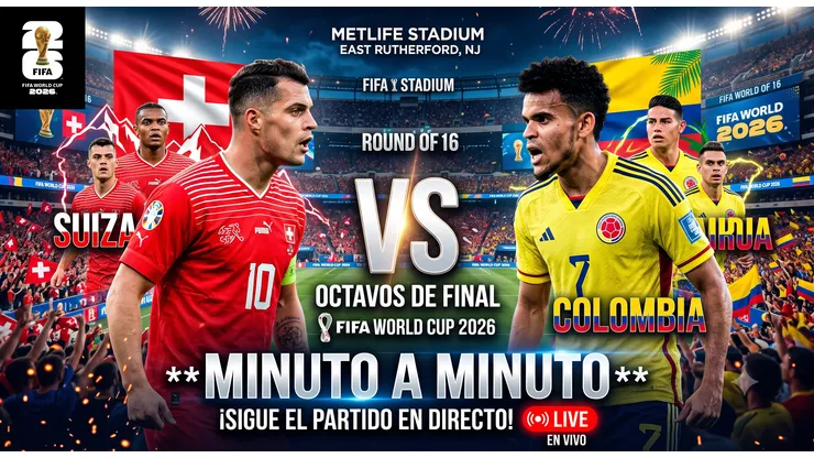 Suiza y Colombia se pelean el último cupo en cuartos del Mundial 2026.