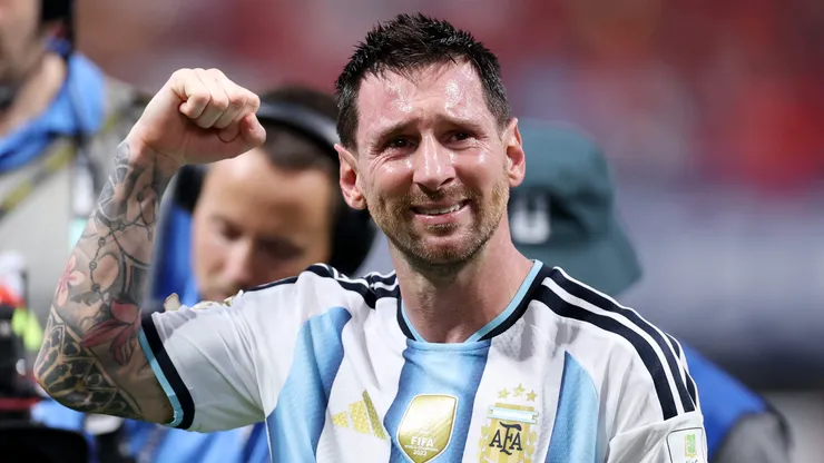 Lionel Messi lloró tras el triunfo argentino.
