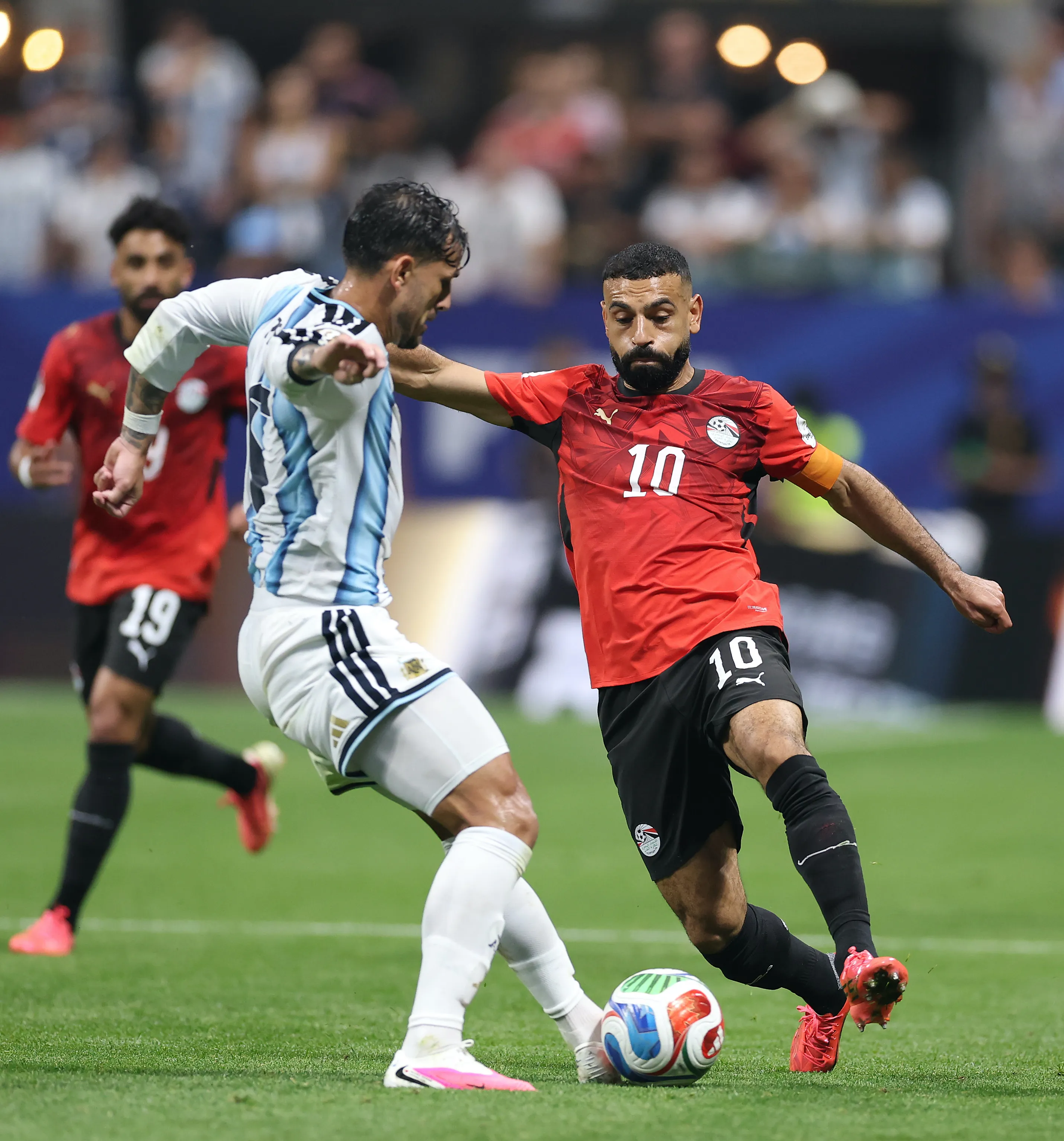 Salah lamentó el robo a mano armada que sufrió Egipto ante Argentina (Photo by Justin Setterfield/Getty Images)