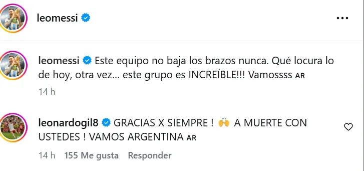 El mensaje de Gil a Messi