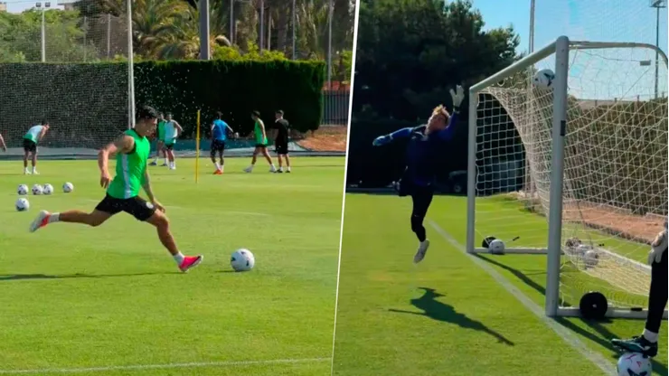 Cepeda se luce en los entrenamientos del Elche con su zurda educada