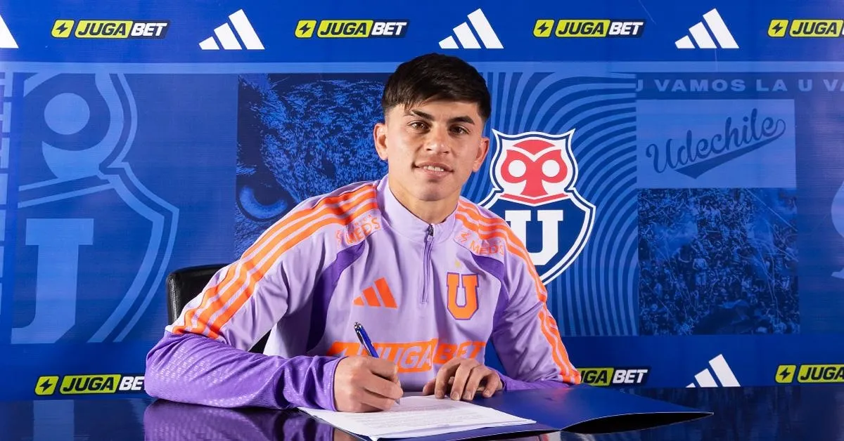 Maximiliano Guerrero firmó la renovación con la U. Foto: U de Chile.