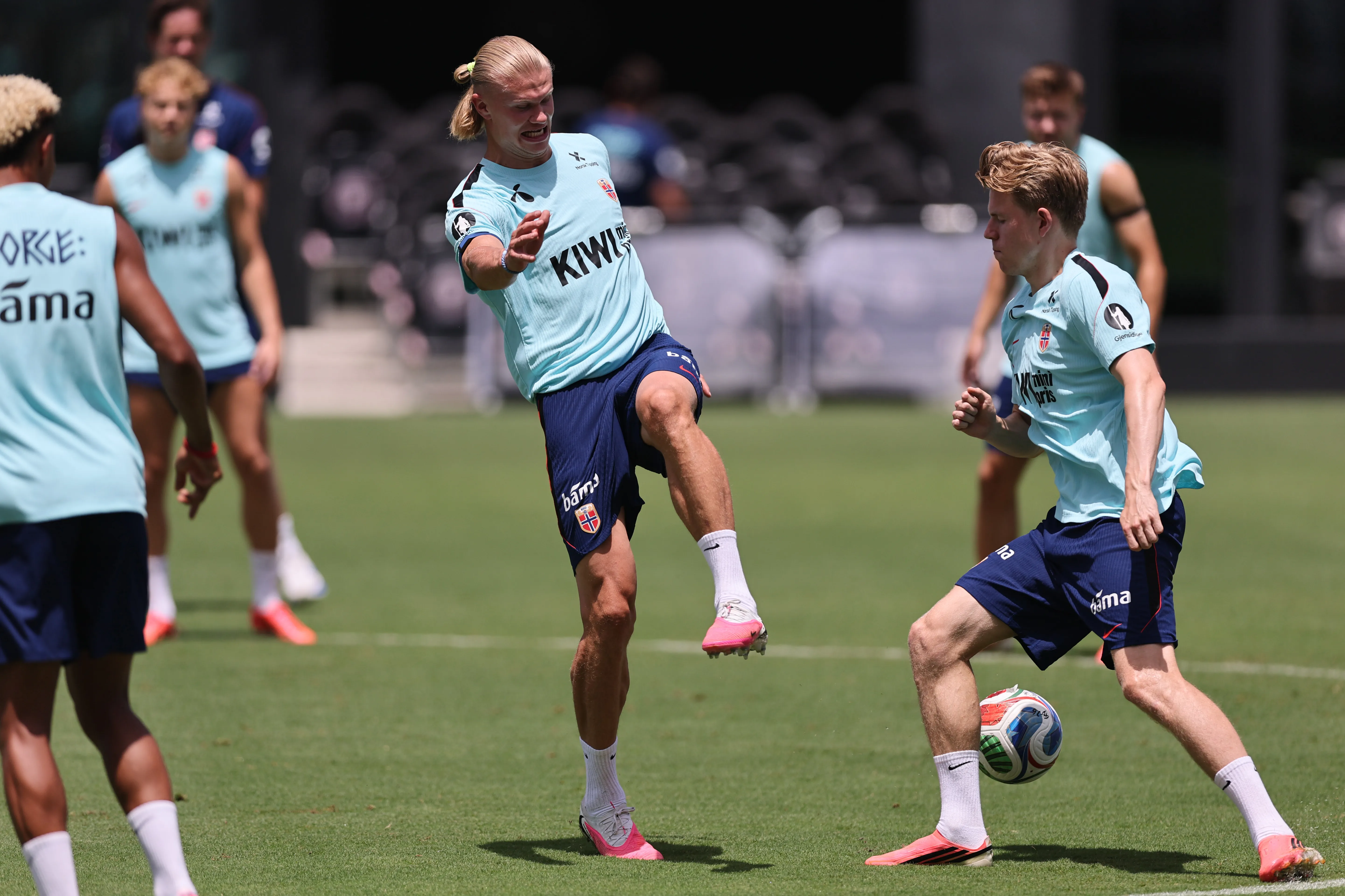 Erling Haaland en el entrenamiento con Noruega | Getty Images