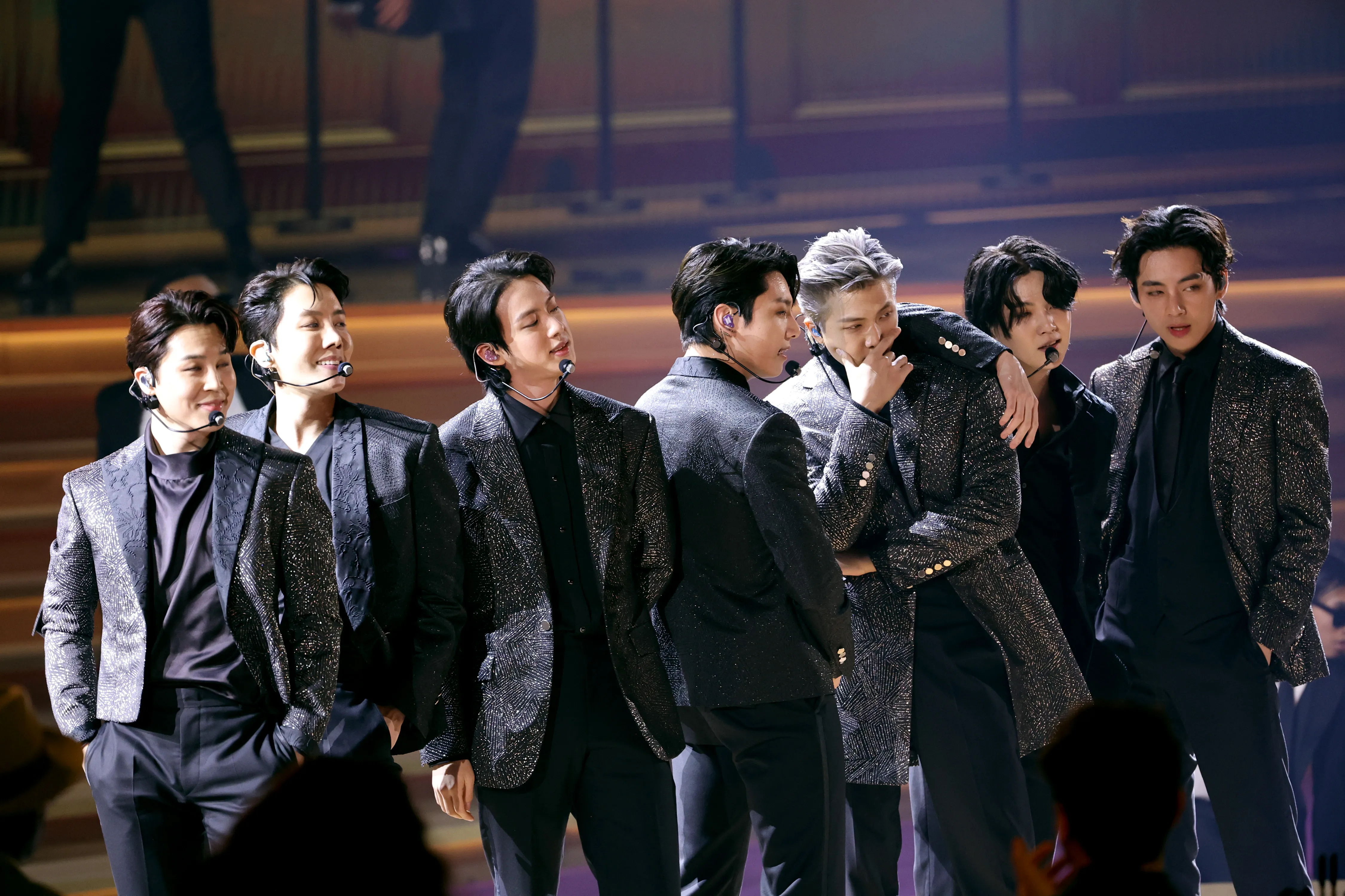 BTS es parte del show de medio tiempo. (Photo by Matt Winkelmeyer/Getty Images)