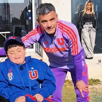 Charles Aránguiz le cumple el sueño a un pequeño hincha de la U