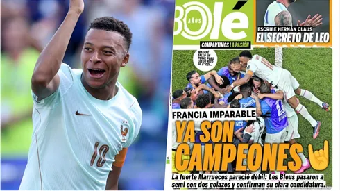 La portada de Diario Olé tras el triunfo de Francia