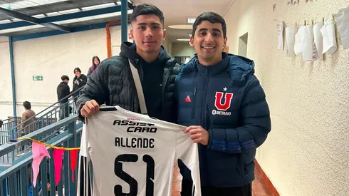 Allende visita su colegio tras debutar en Colo Colo con 16 años.