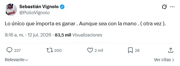 La polémica frase de Vignolo.
