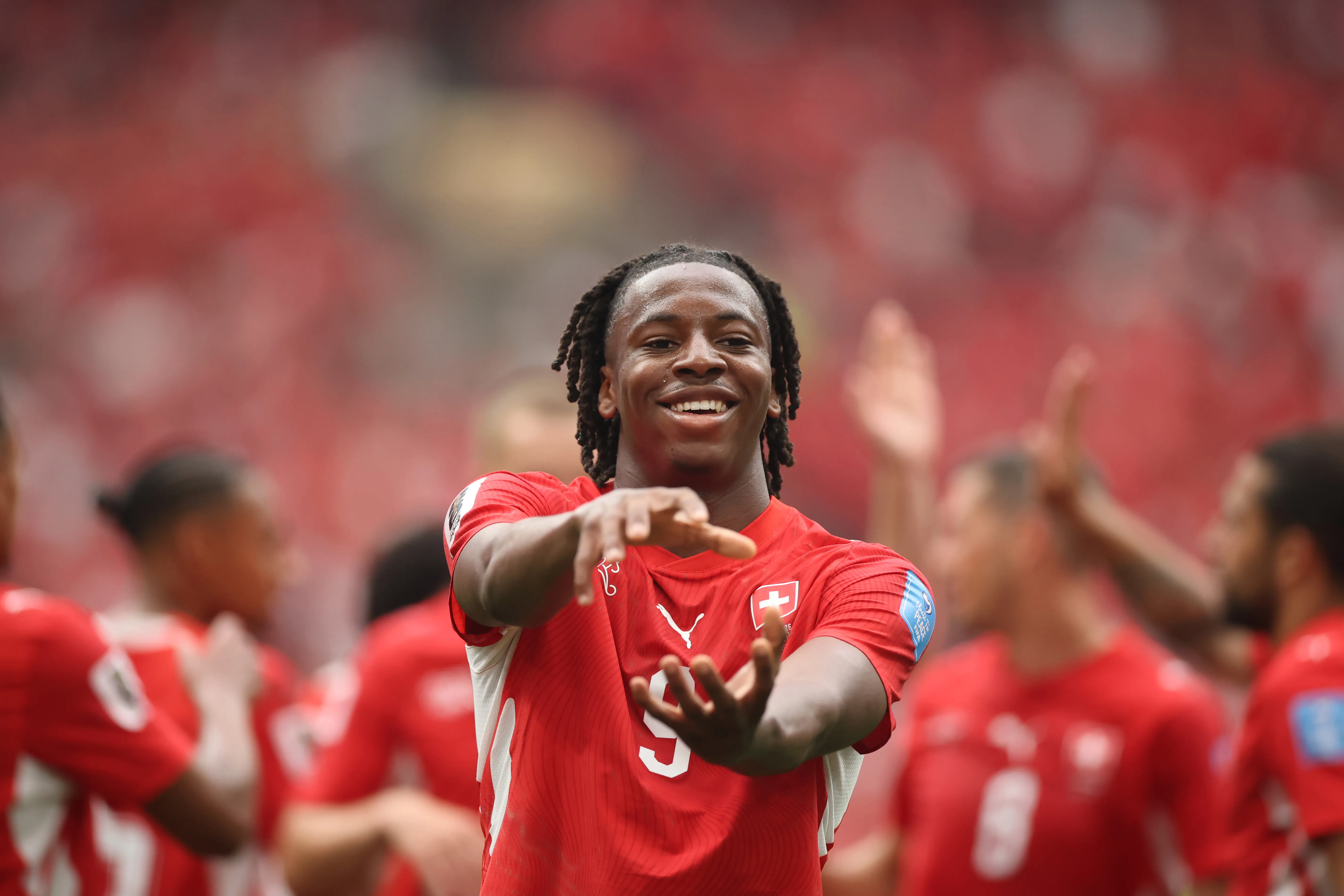 Johan Manzambi anotó tres goles y regaló dos asistencias en cuatro partidos del Mundial 2026. (Alex Grimm/Getty Images).