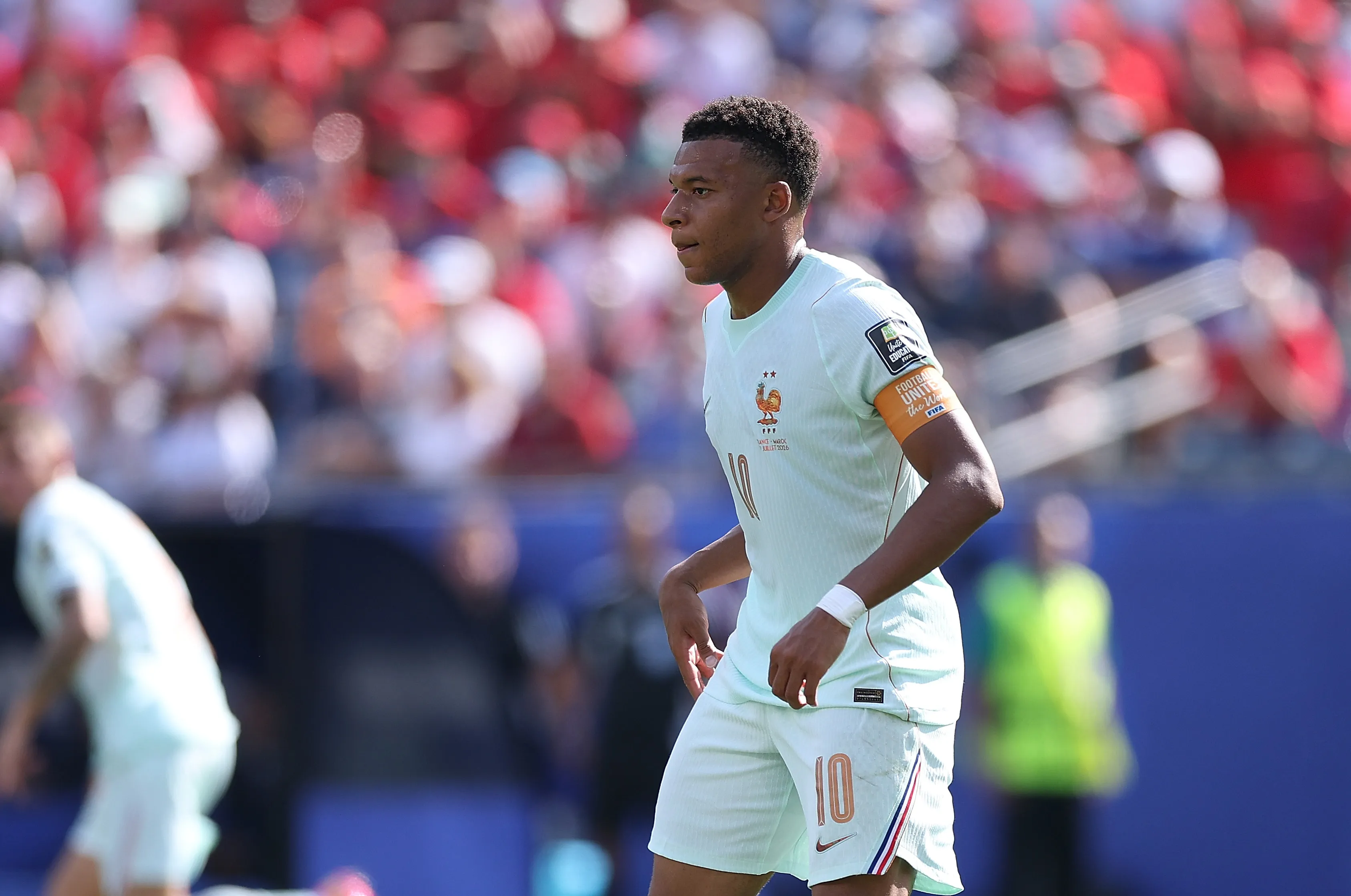 Mbappé marcó un gol ante Marruecos en el Mundial