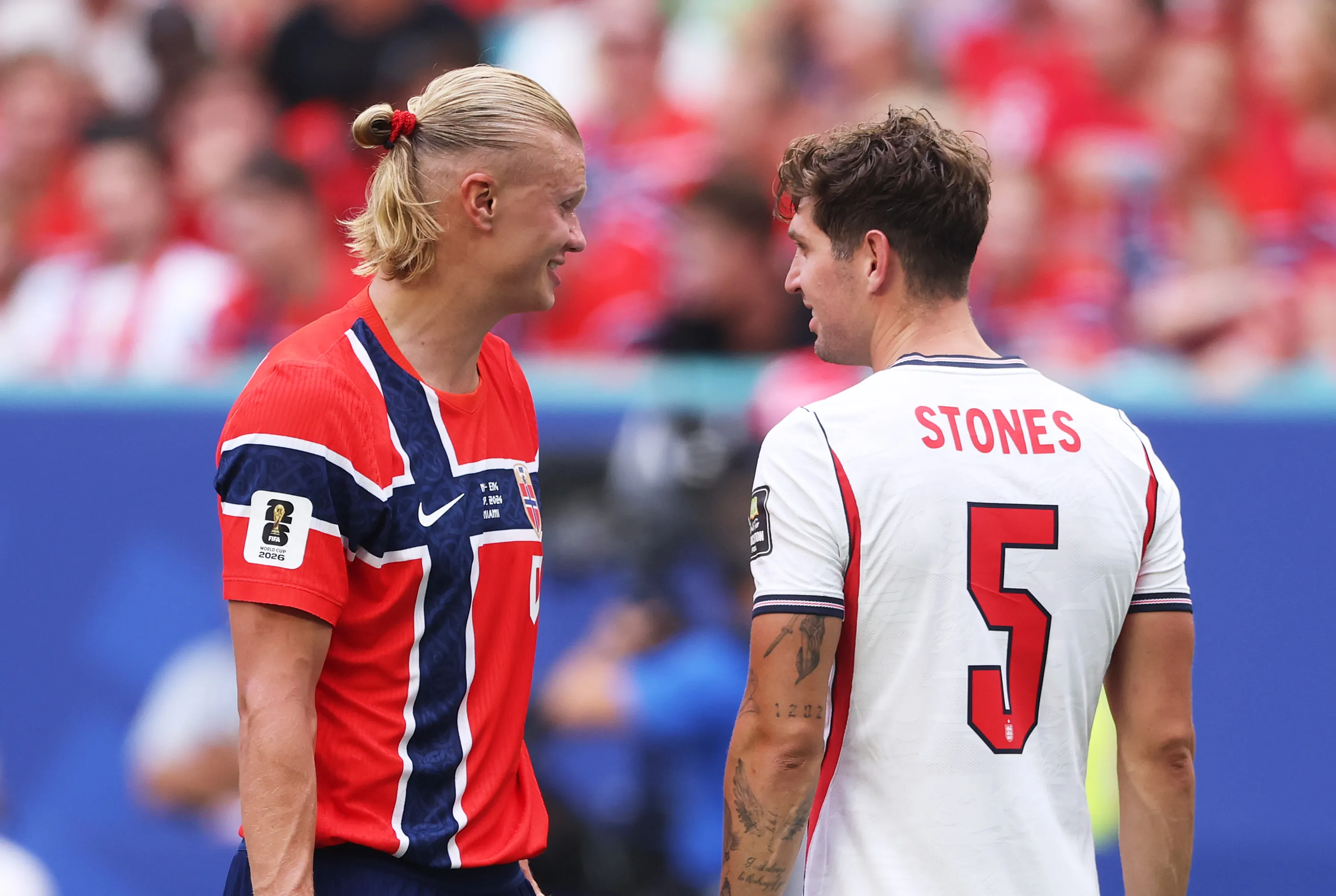 Haaland le da su apoyo a Inglaterra. Imagen: Getty