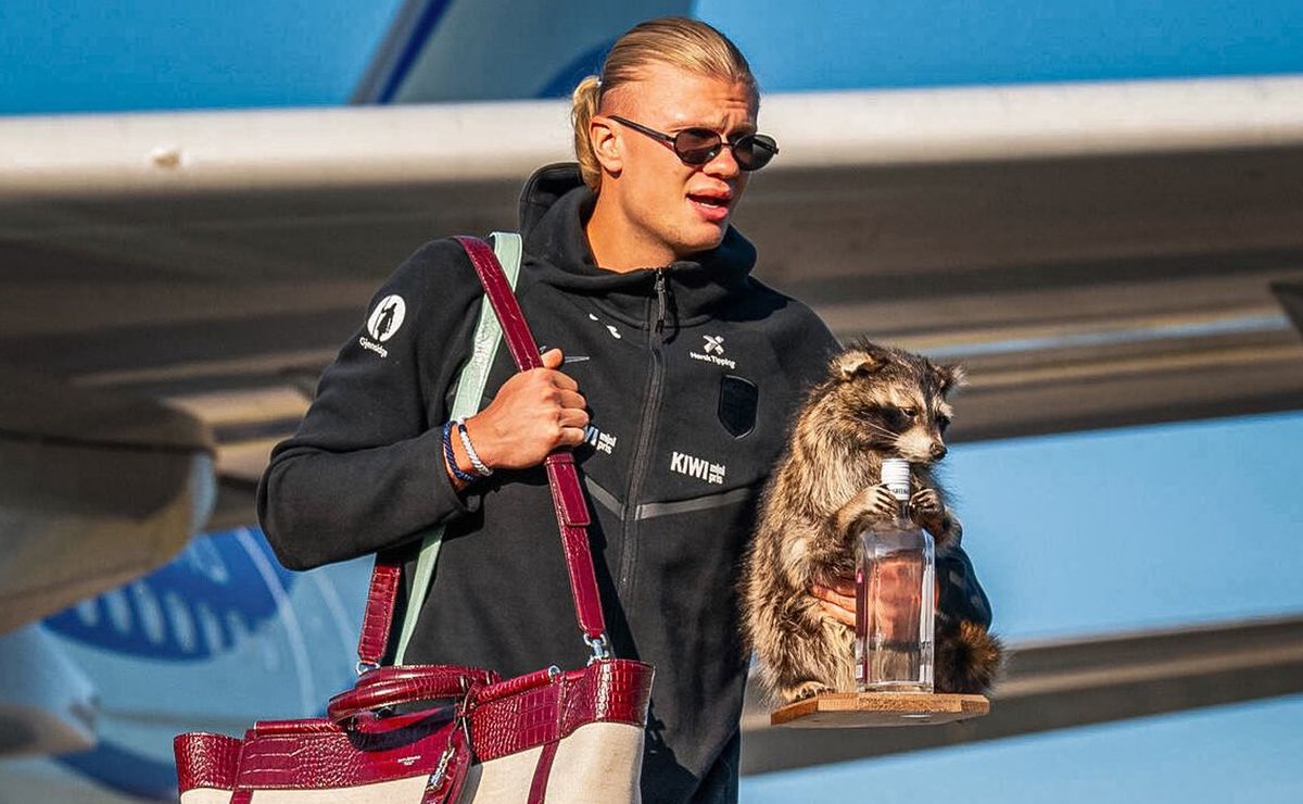 Surrealista: el polémico regreso de Haaland a Noruega tras el Mundial 2026… con un mapache