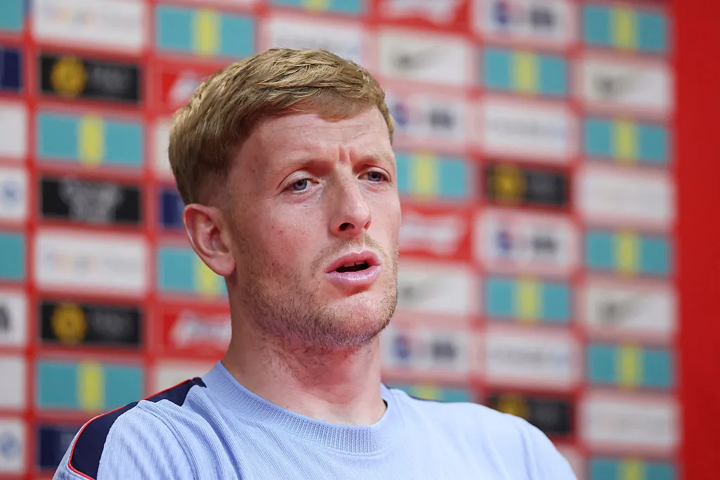 Jordan Pickford analizó el partido de Inglaterra vs Argentina. (Photo by Richard Pelham/Getty Images)