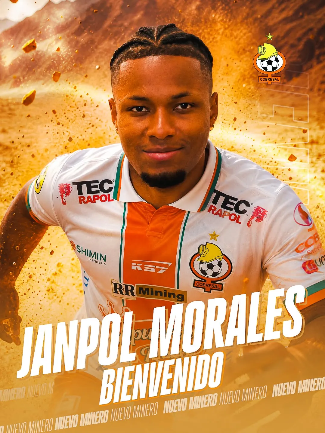 Janpol Morales es el segundo refuerzo de los Mineros. Foto: Cobresal.