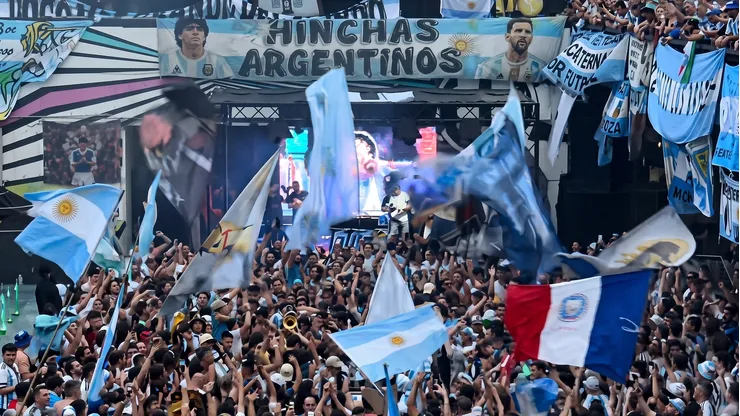 Argentinos hicieron un banderazo en Atlanta a la espera del duelo ante Inglaterra