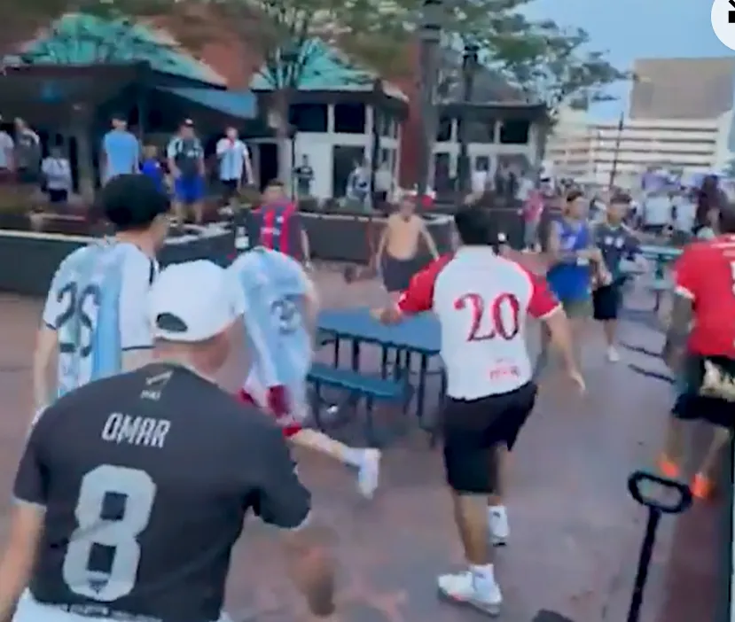 La pelea entre hinchas argentinos