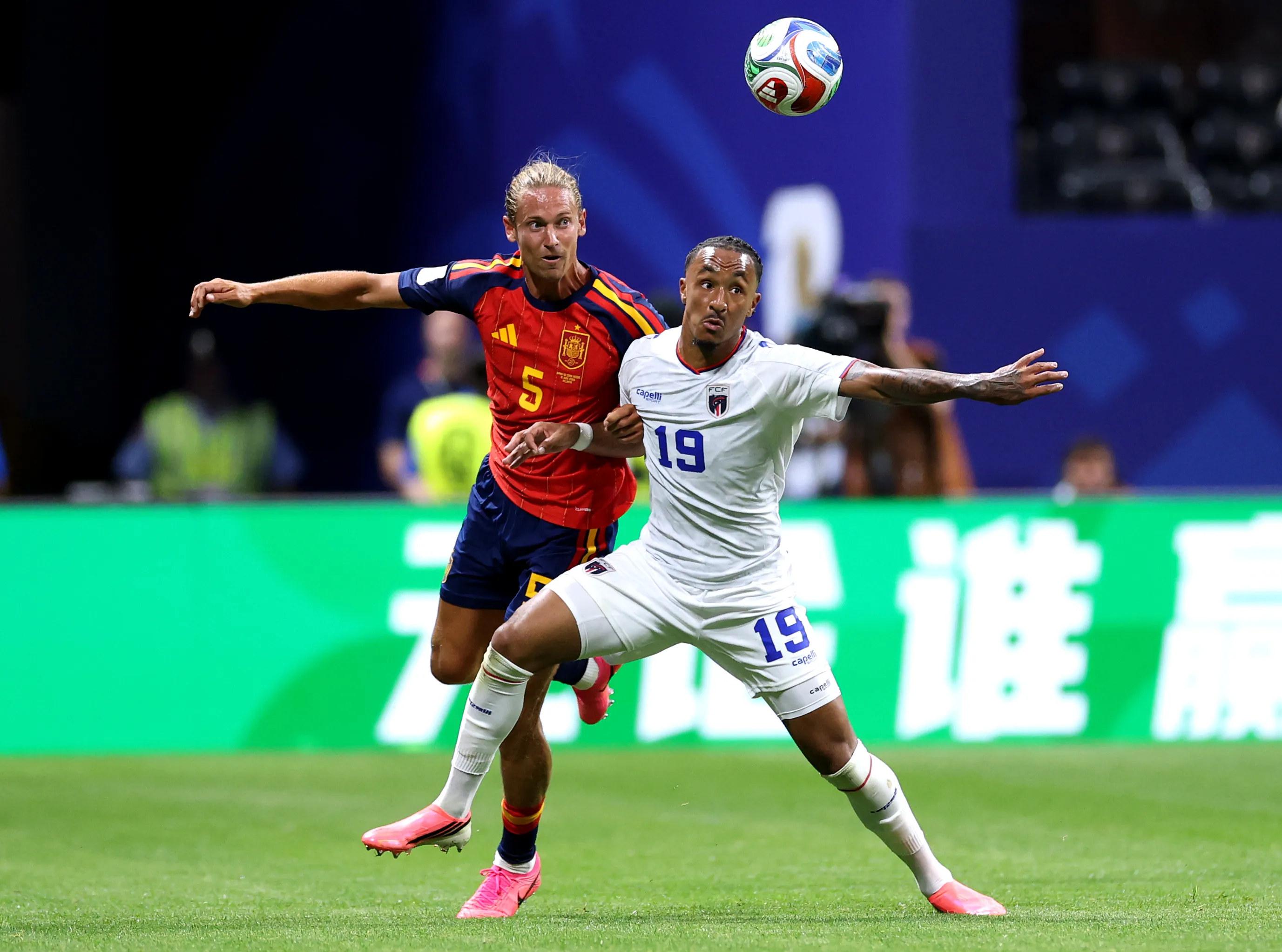 Marcos Llorente en acción ante Cabo Verde, el único equipo que España no pudo vencer en el Mundial.  (Florencia Tan Jun/Getty Images).