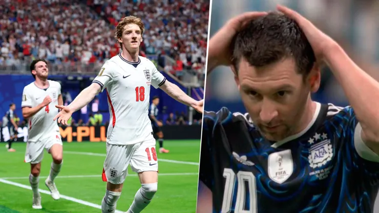 Messi no podía creer el gol de Inglaterra