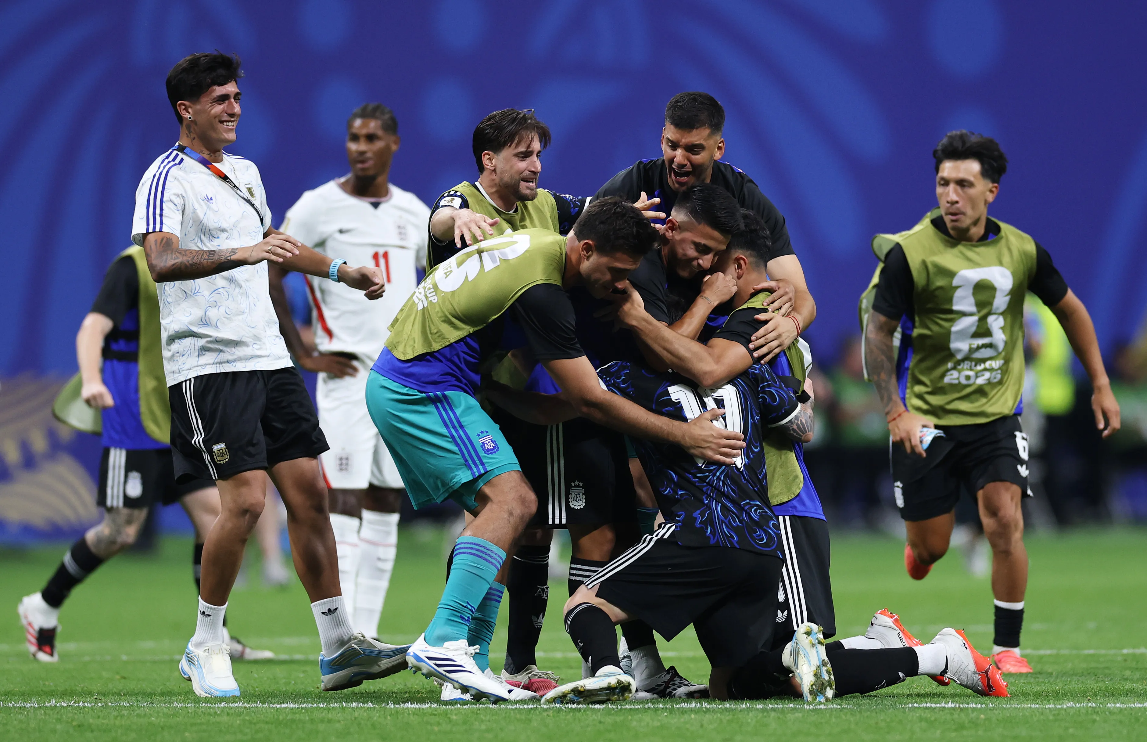 Lionel Messi lideró la remontada de Argentina a Inglaterra en el Mundial 2026 y lo festejó con locura. Foto: Getty Images.