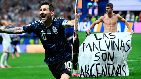Argentina celebró con bandera de las Islas Malvinas tras triunfo sobre Inglaterra