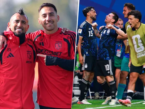 Figuras de Colo Colo celebraron el triunfo de Argentina sobre Inglaterra