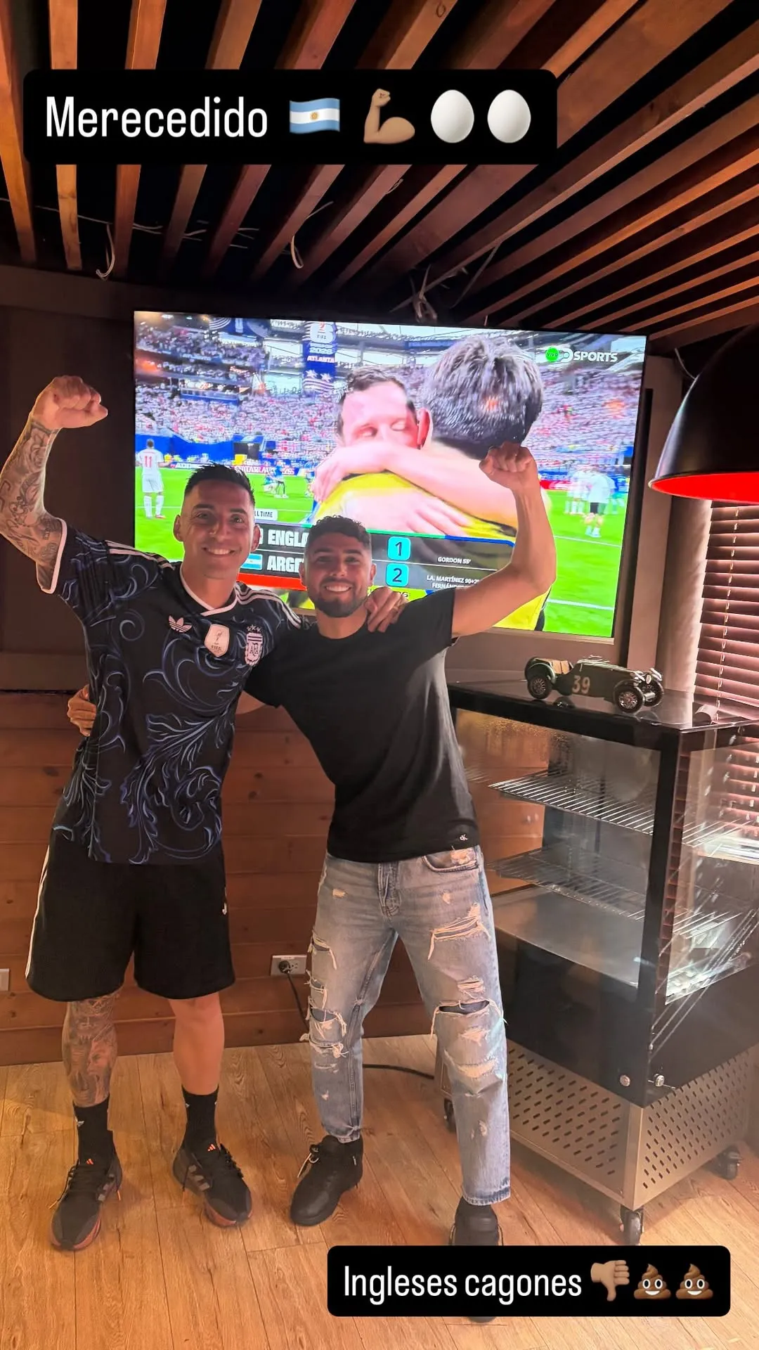 La celebración de Javier Correa y Maxi Romero