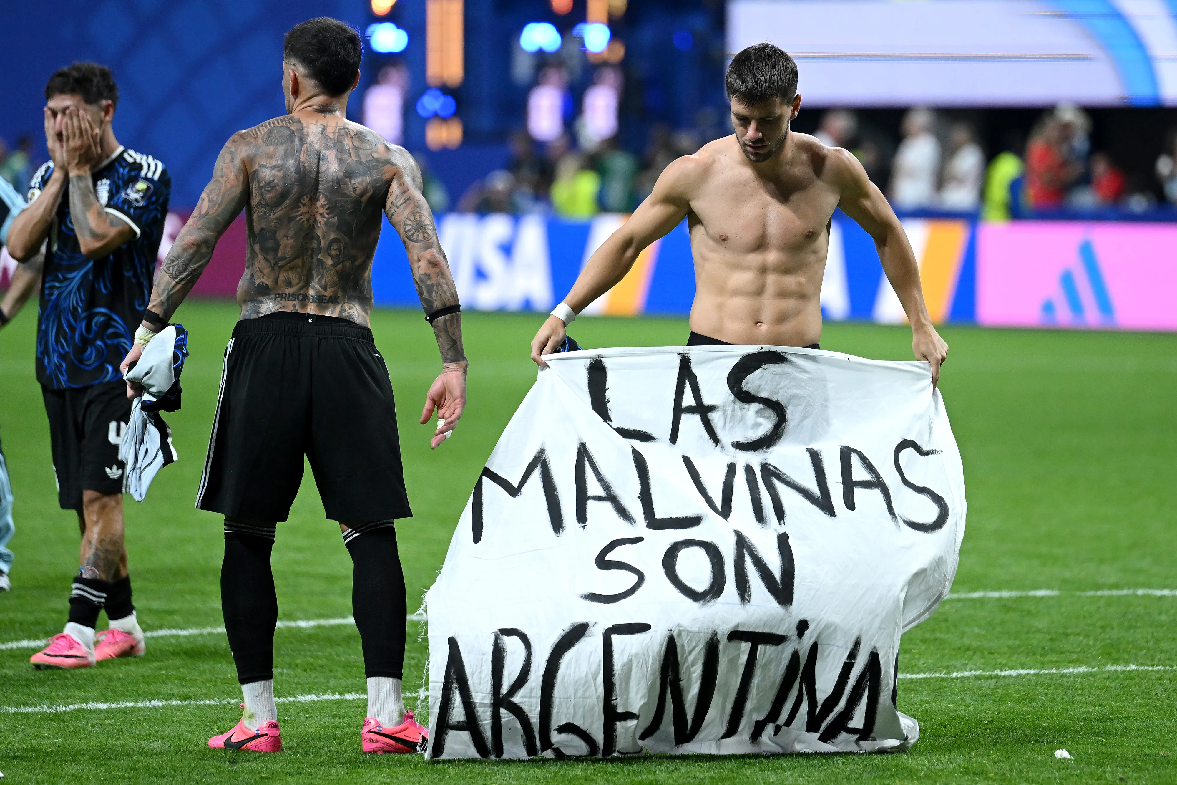 Giovani Lo Celso ingresó la polémica bandera | Getty Images
