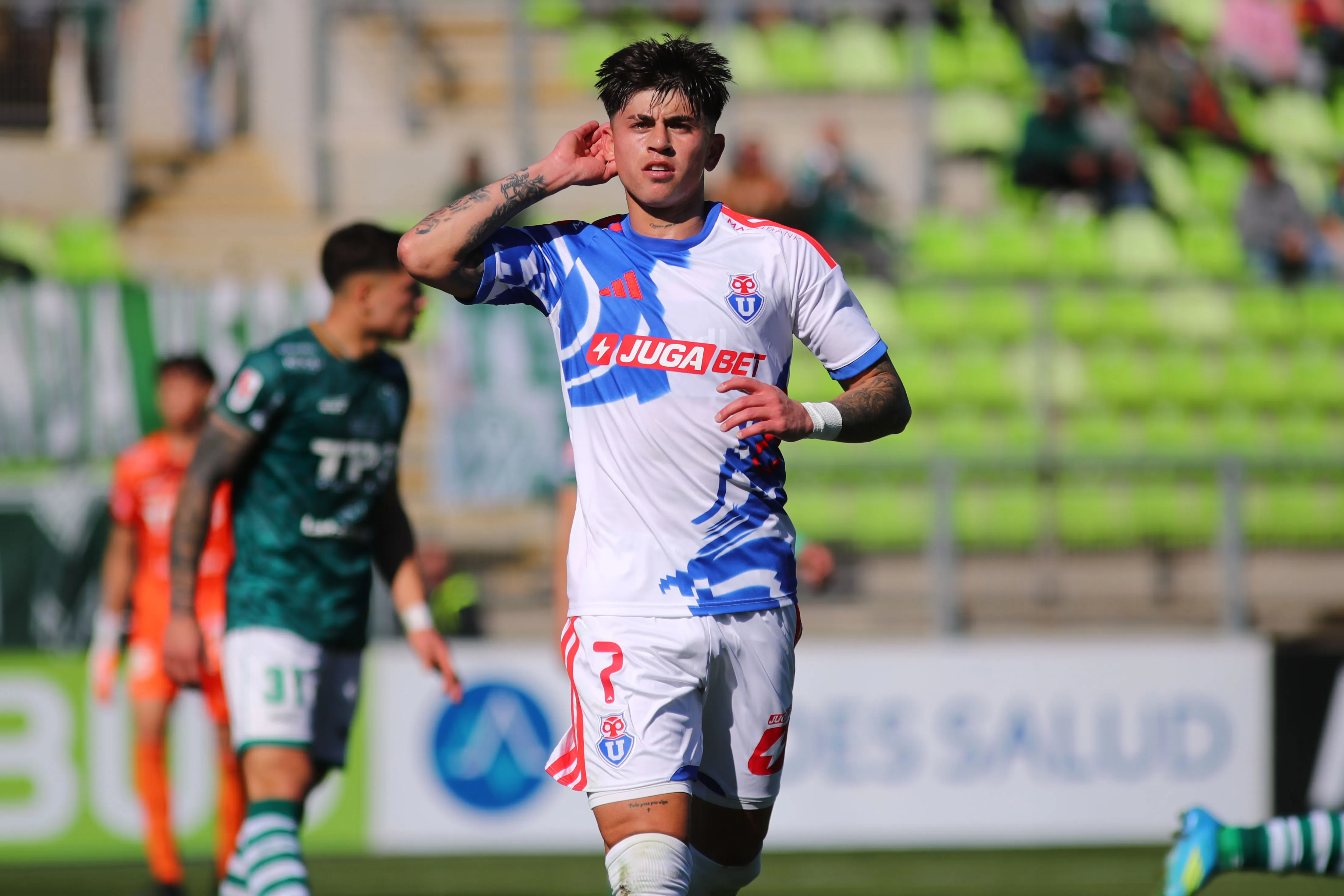 Maximiliano Guerrero es el goleador de la U en la temporada 2026. Foto: Manuel Lema/Photosport