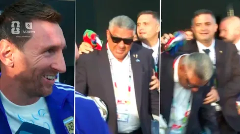 Chiqui Tapia bromeó en plena entrevista de Messi. "Me secan la nuca", expresó