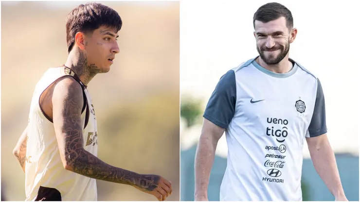 Erick Pulgar y Tim Payne se enfrentan en amistoso de Flamengo ante Olimpia.