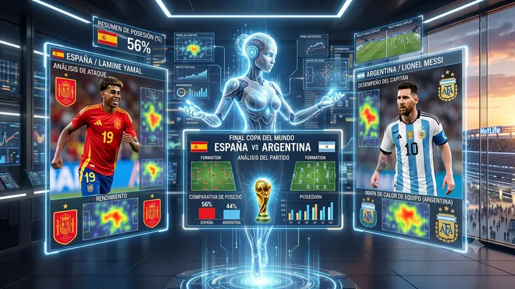 España y Argentina están muy parejos para la final del Mundial 2026, según la IA.
