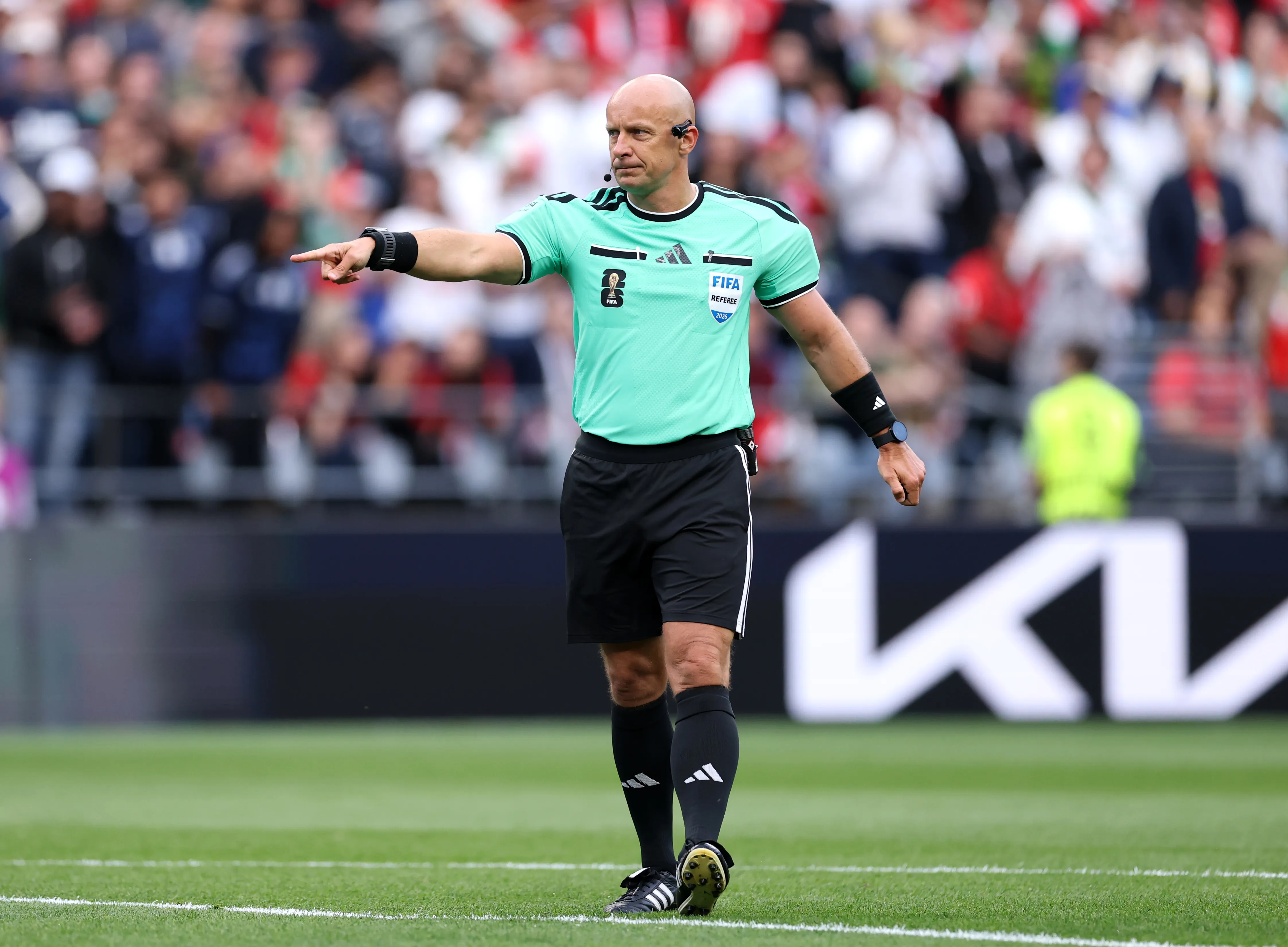 Szymon Marciniak tiene chances de dirigir la final del Mundial. (Photo by Richard Heathcote/Getty Images)