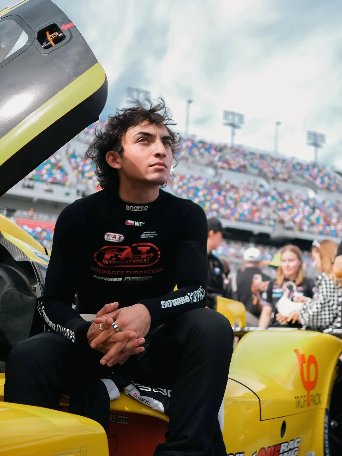Nico Pino en las 24 horas de Daytona. Logró el 7° lugar en la categoría GTP. Imagen: Instagram