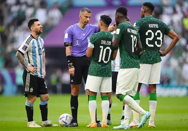 Slavko Vinci arbitró en la última derrota de Argentina en Mundiales. | Foto: Getty Images.