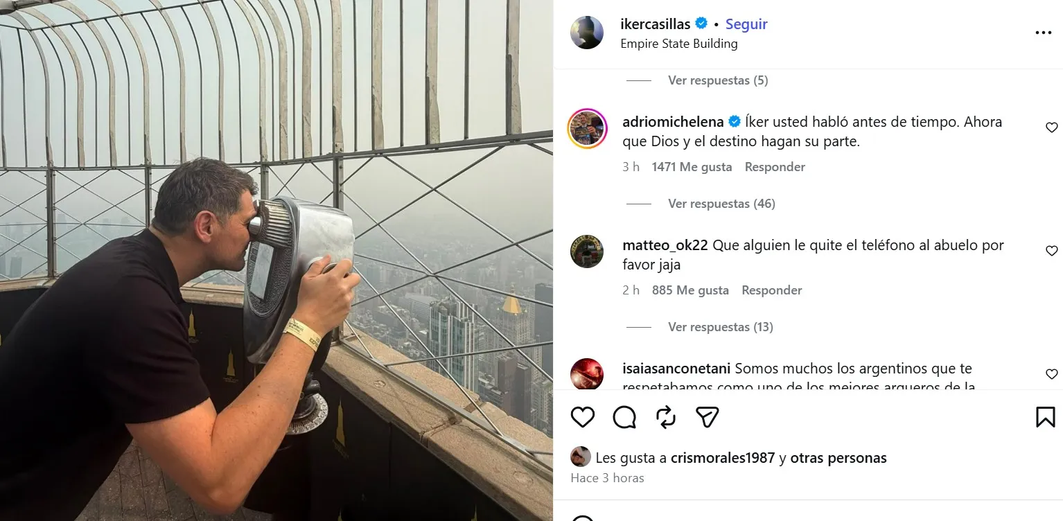 La publicación de Casillas para sacarle pica a Argentina