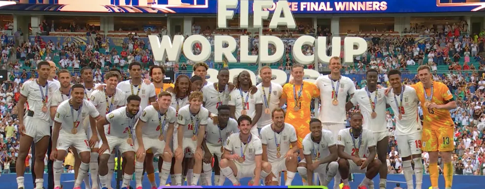 Inglaterra celebró el tercer lugar en el Mundial 2026
